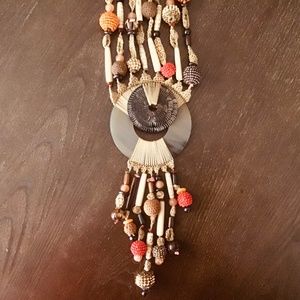 Chico’s Vintage Boho Beaded Necklace 24” Long